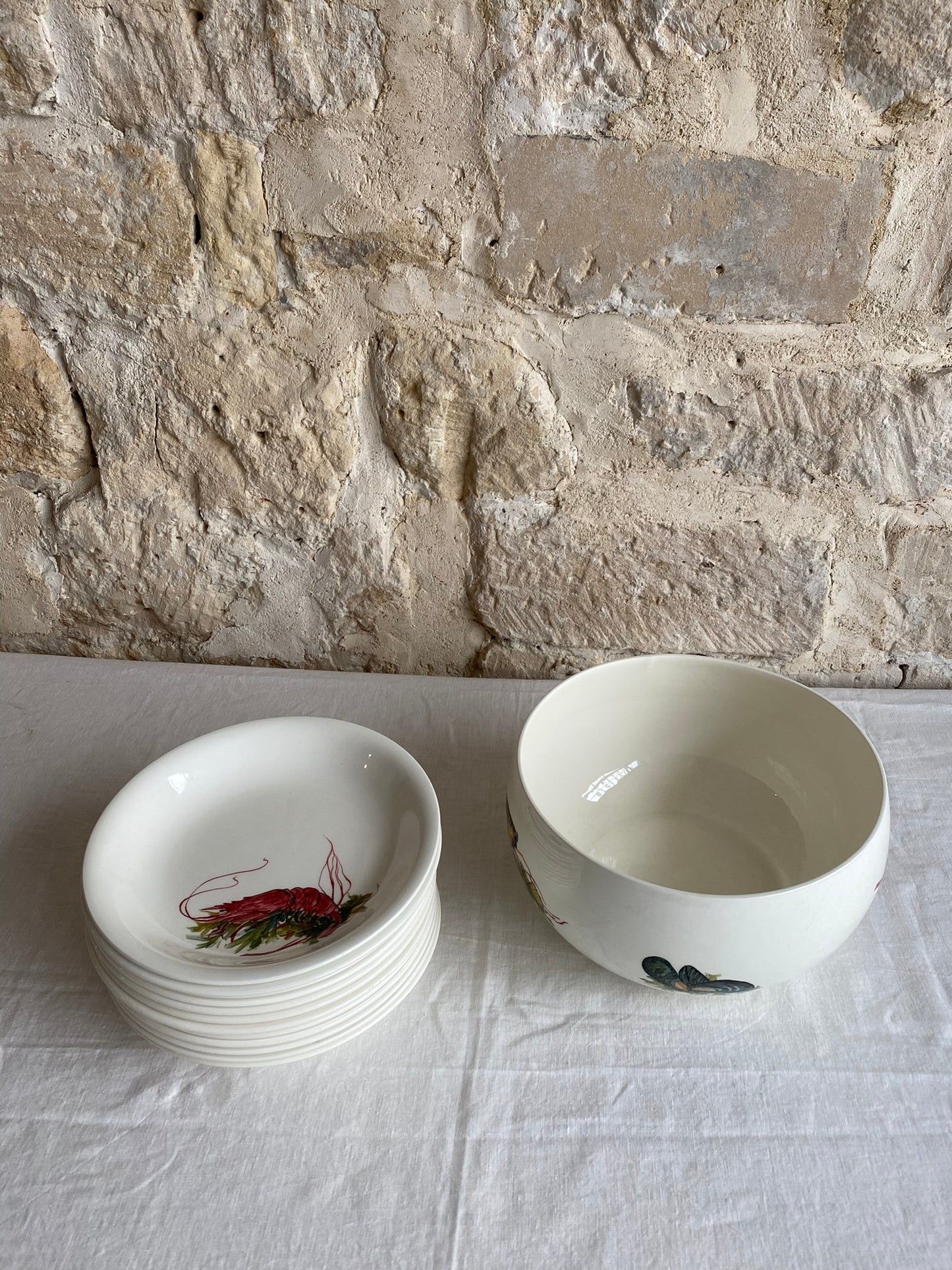 service de table - soupe de poisson
