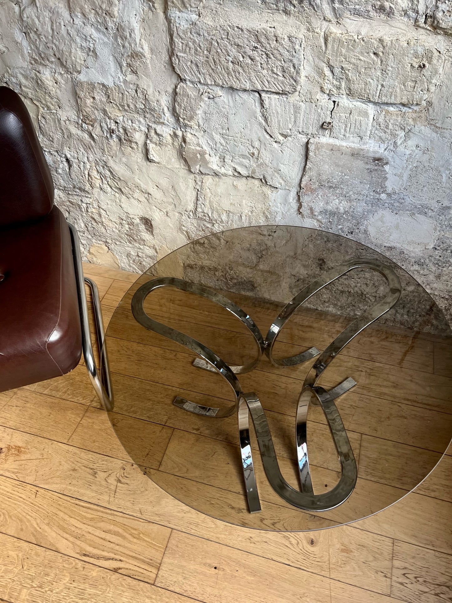 table basse en verre fumé