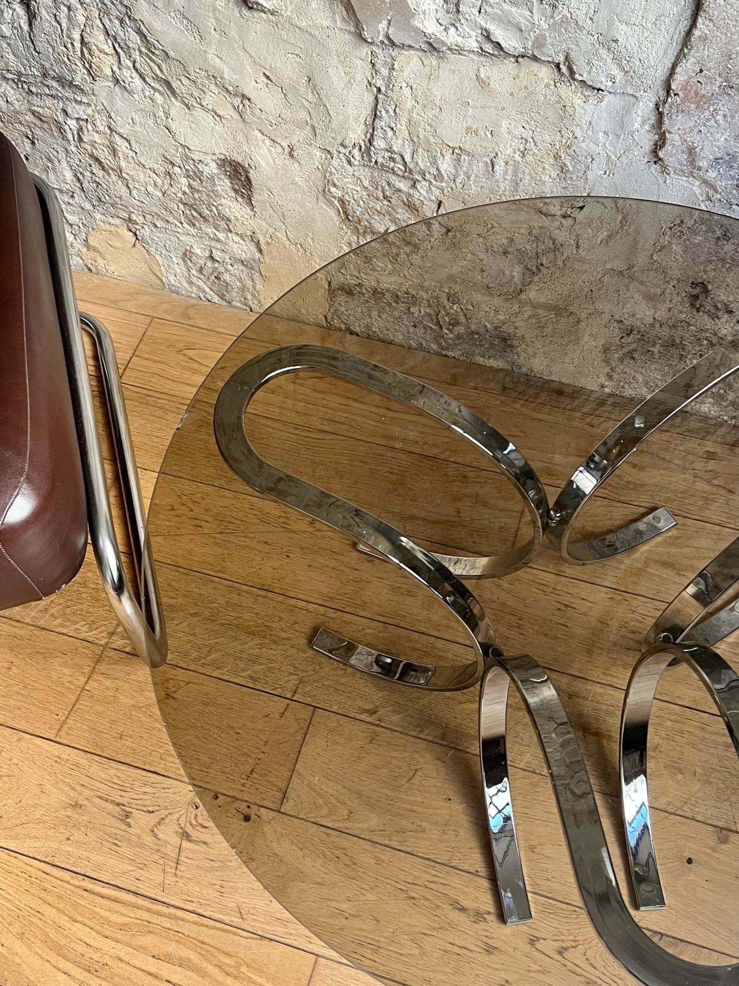 table basse en verre fumé