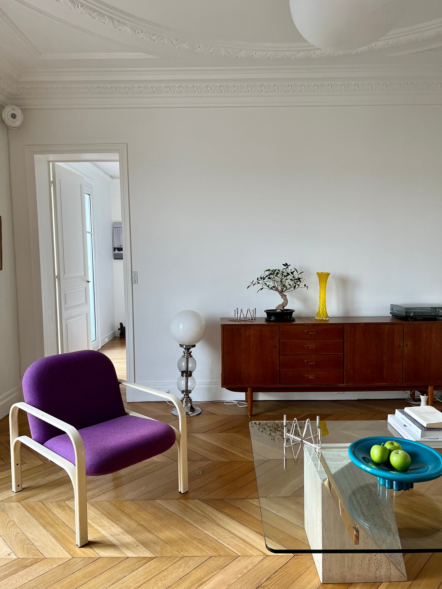fauteuil 70's violet