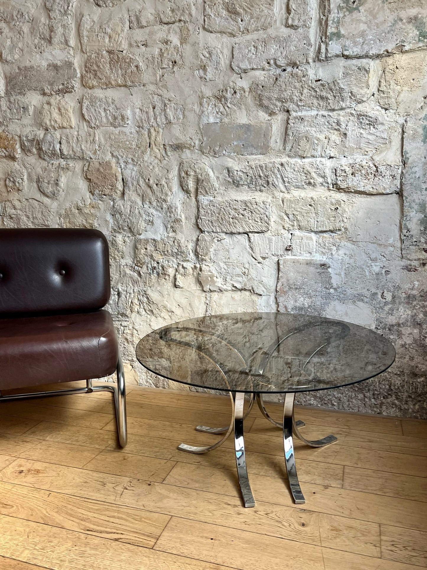 table basse en verre fumé