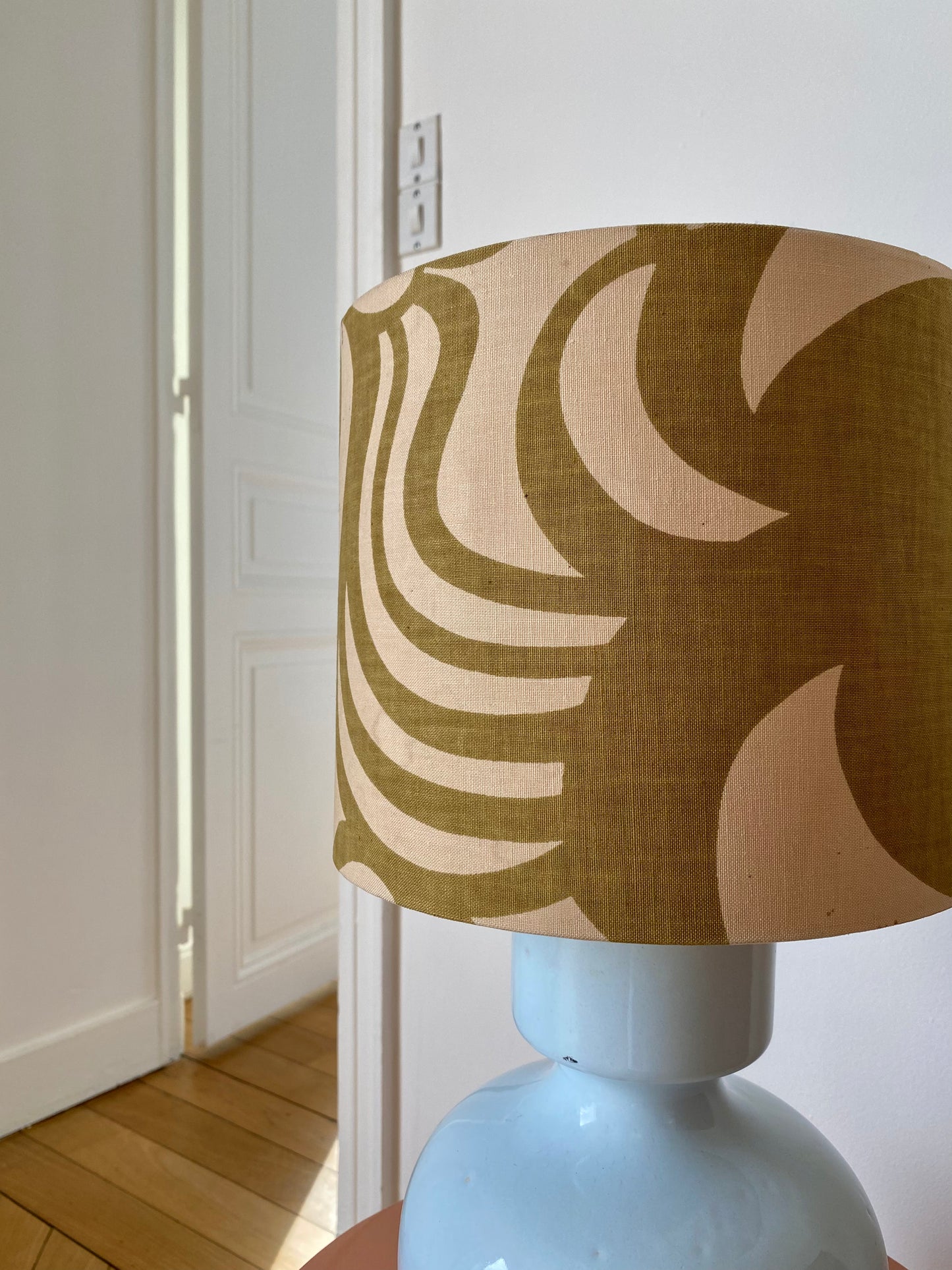 lampe à poser, abat-jour 70's