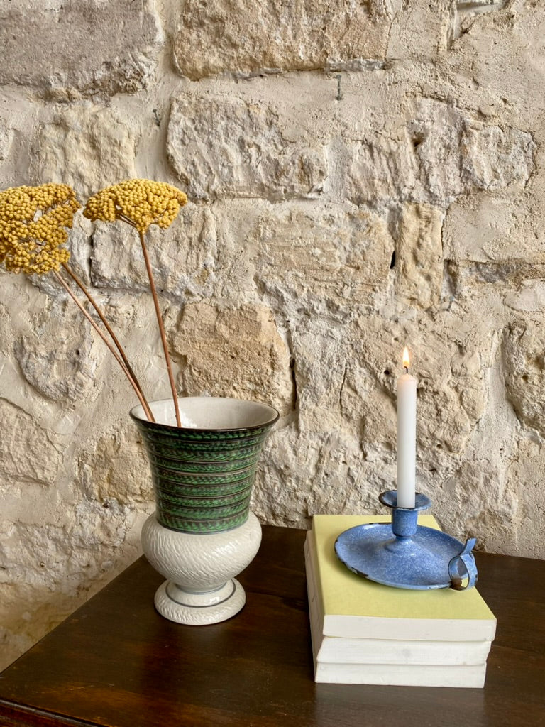 vase en céramique gris et vert