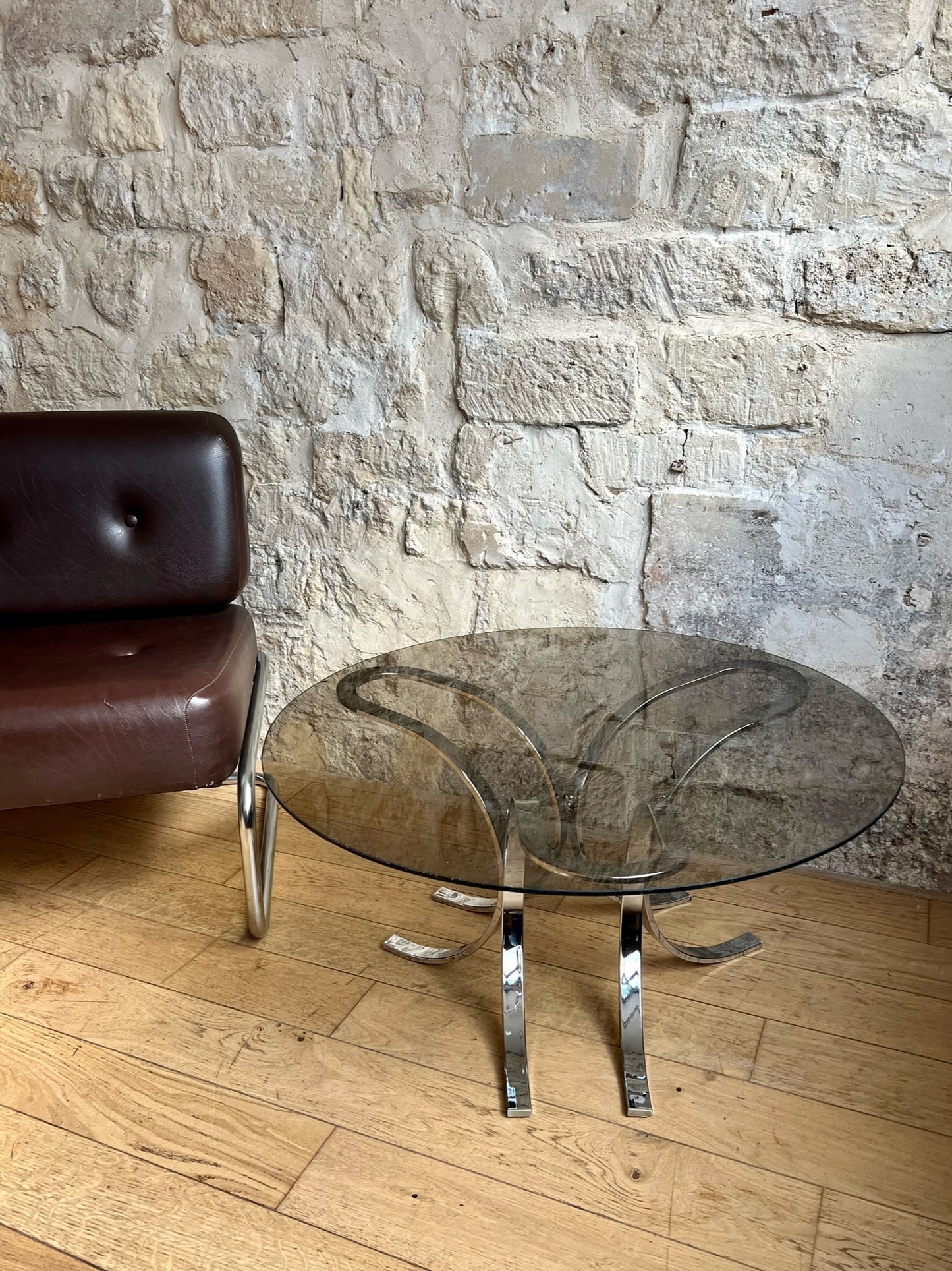 table basse en verre fumé