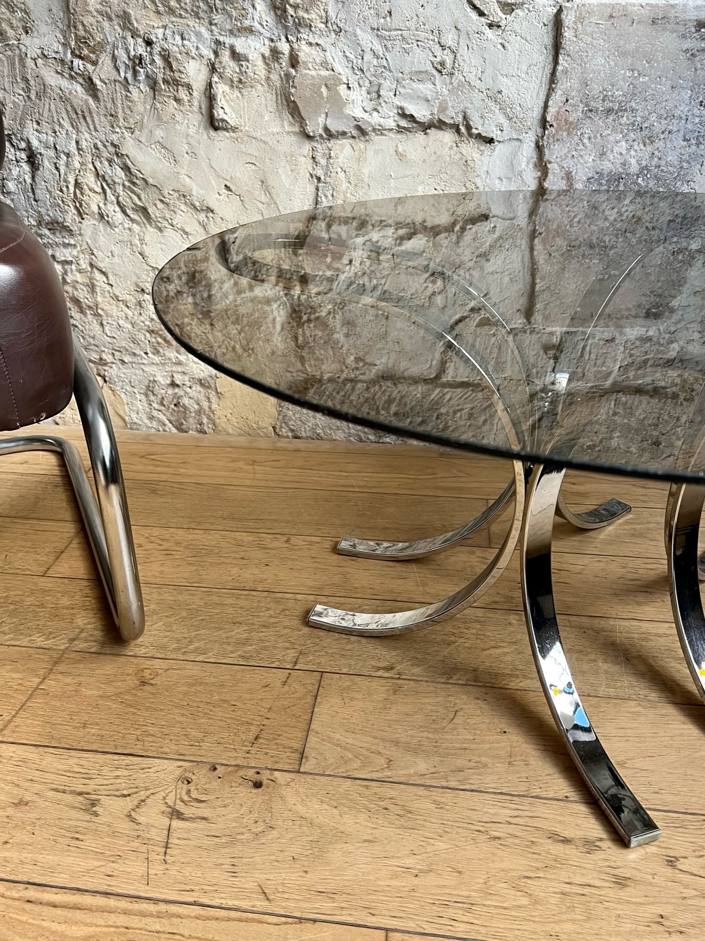 table basse en verre fumé
