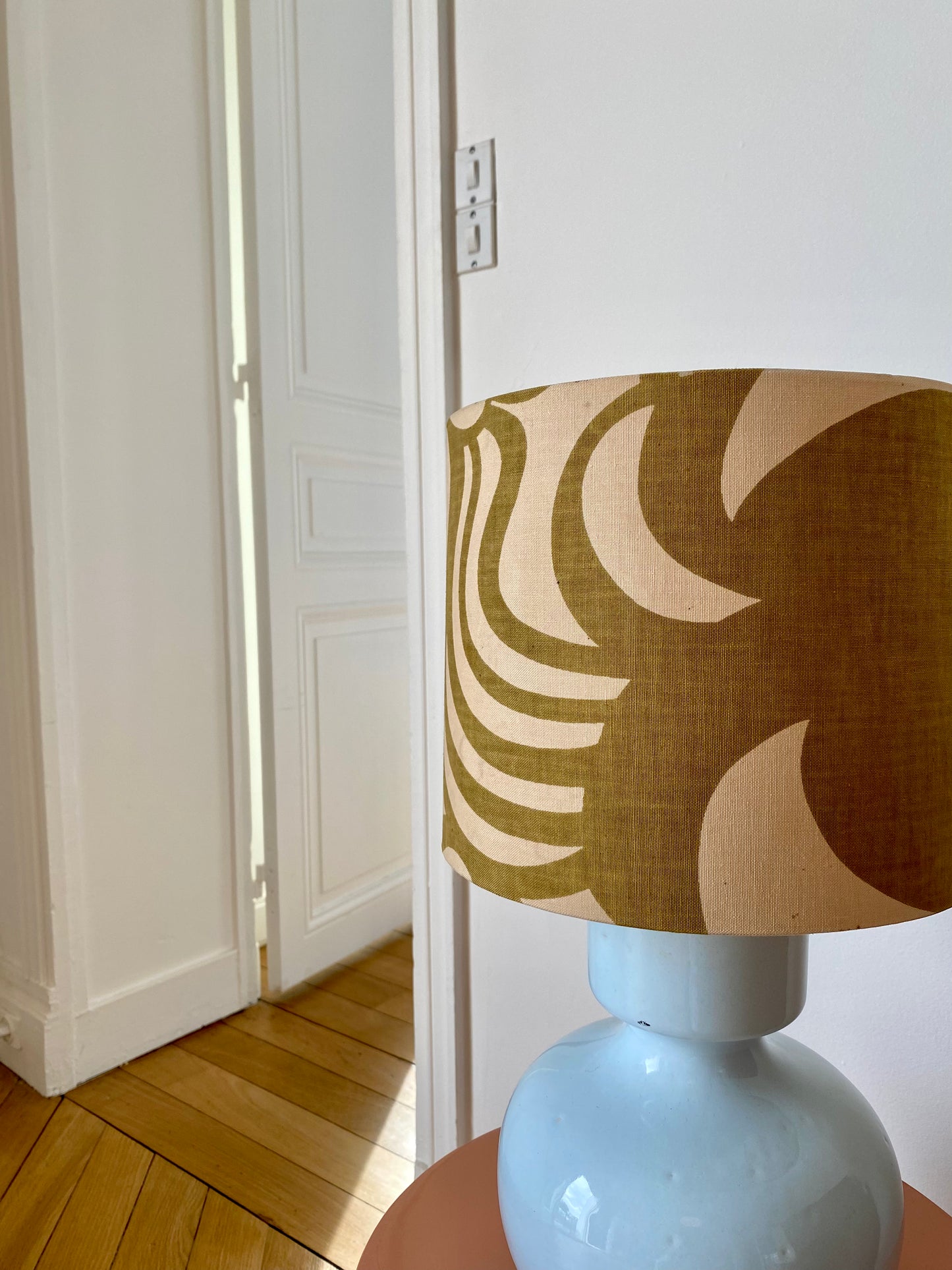 lampe à poser, abat-jour 70's
