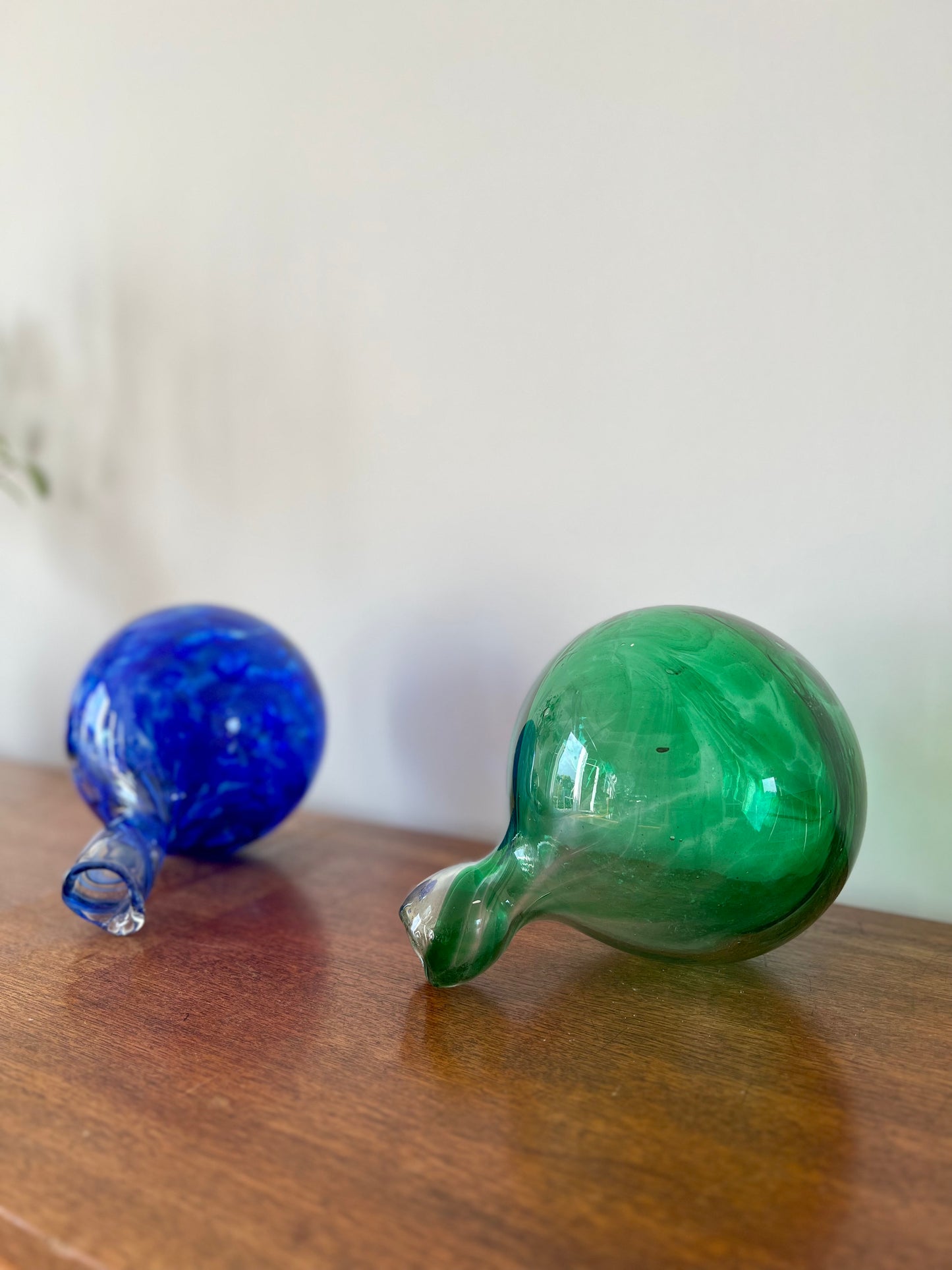 boule en verre soufflé, verte