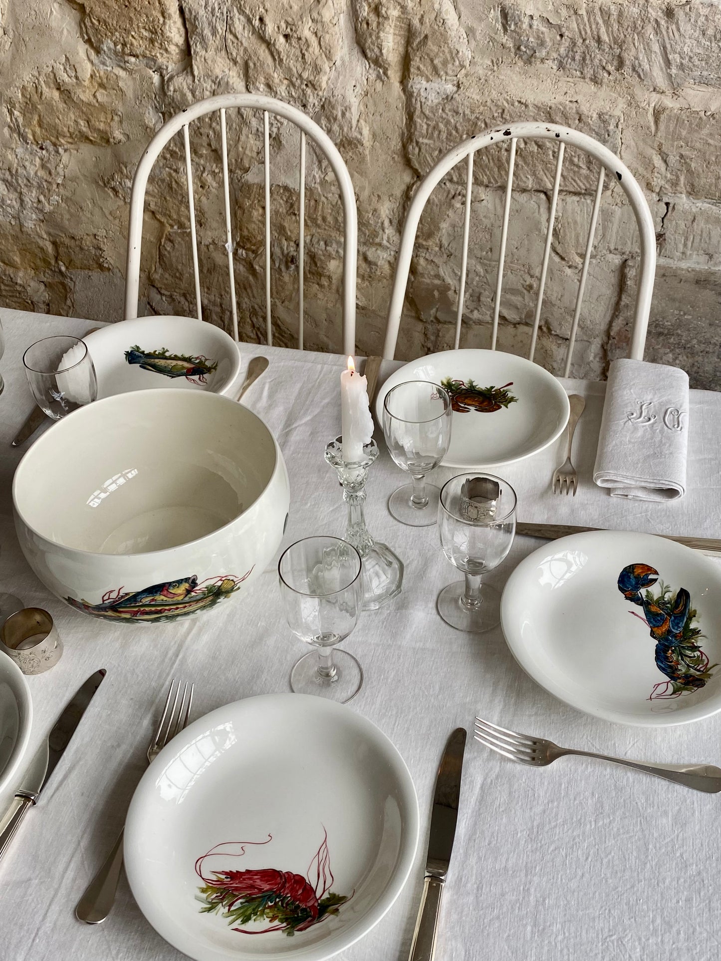 service de table - soupe de poisson