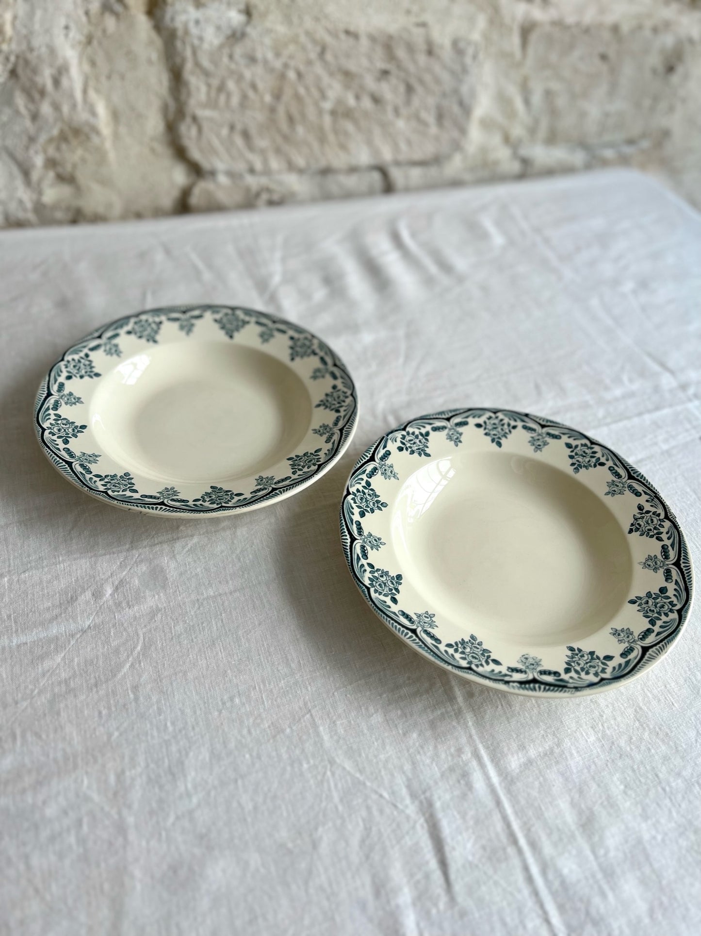 duo assiettes fleurs bleues, H.B & Cie