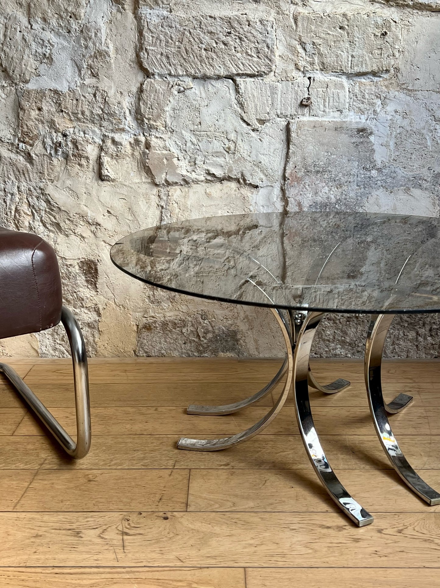 table basse en verre fumé