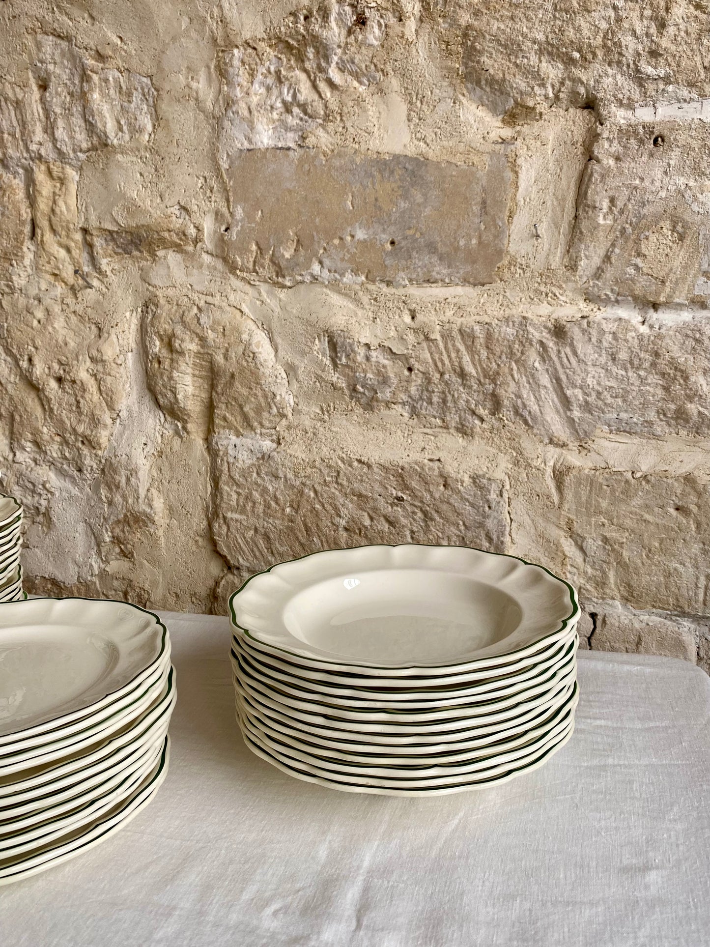 service "Pomme" Lunéville demi-porcelaine