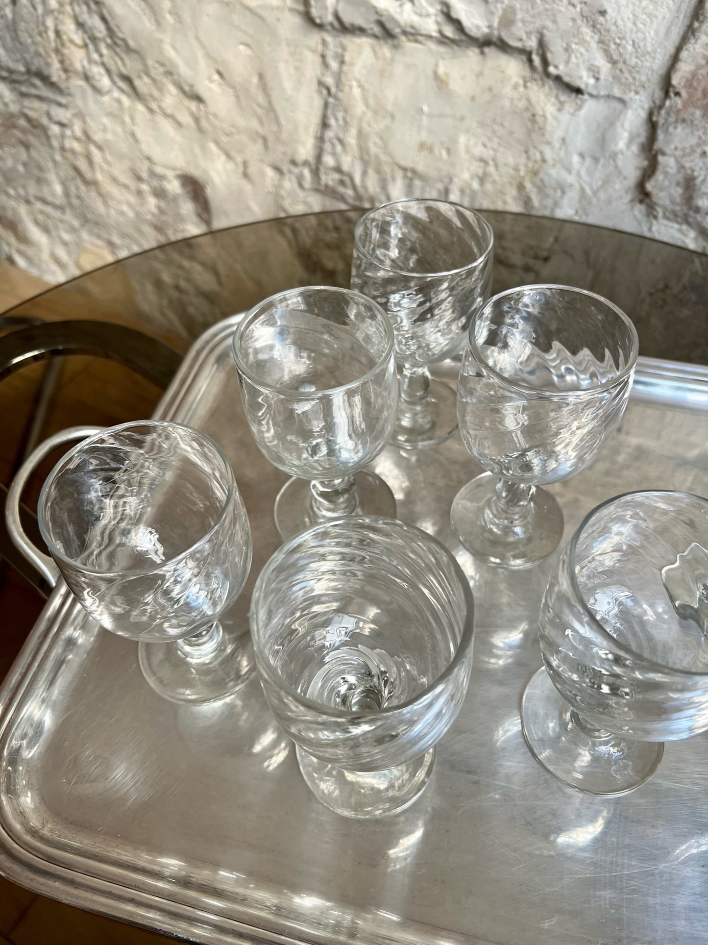 service 8 verres à vin, ballon, verre soufflé
