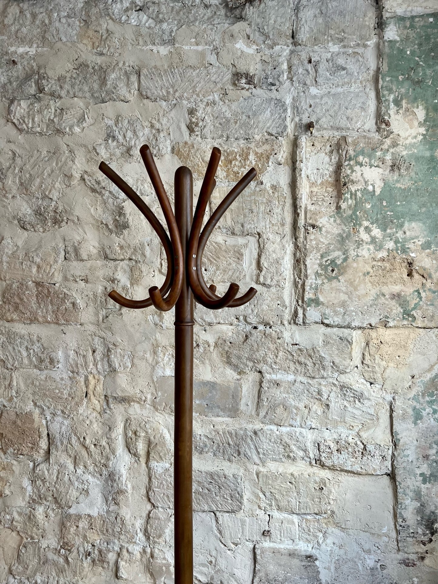 porte-manteaux en bois, style perroquet