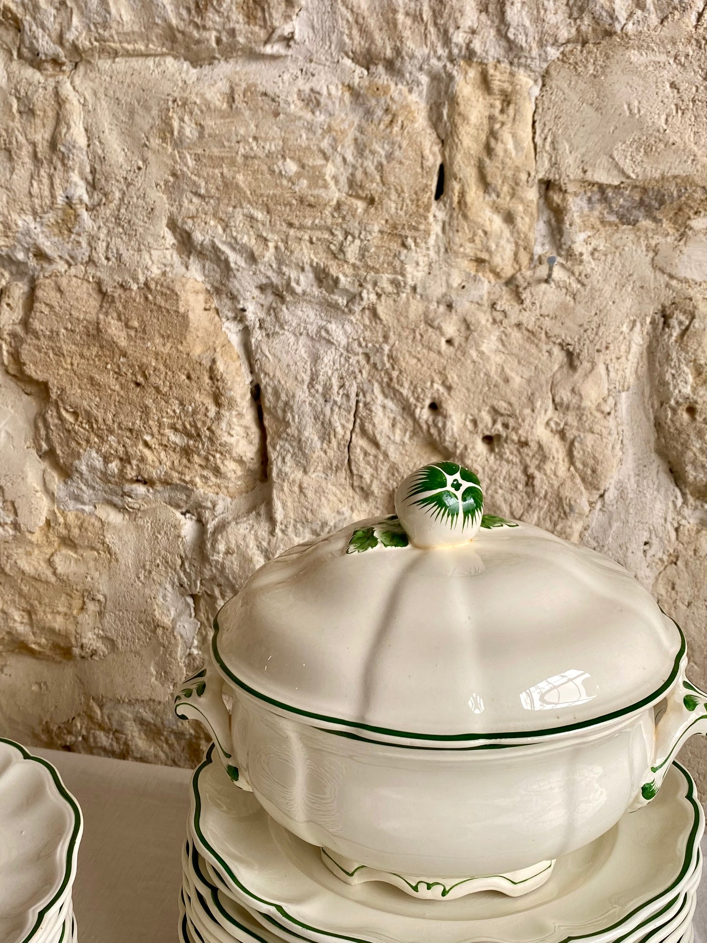 service "Pomme" Lunéville demi-porcelaine