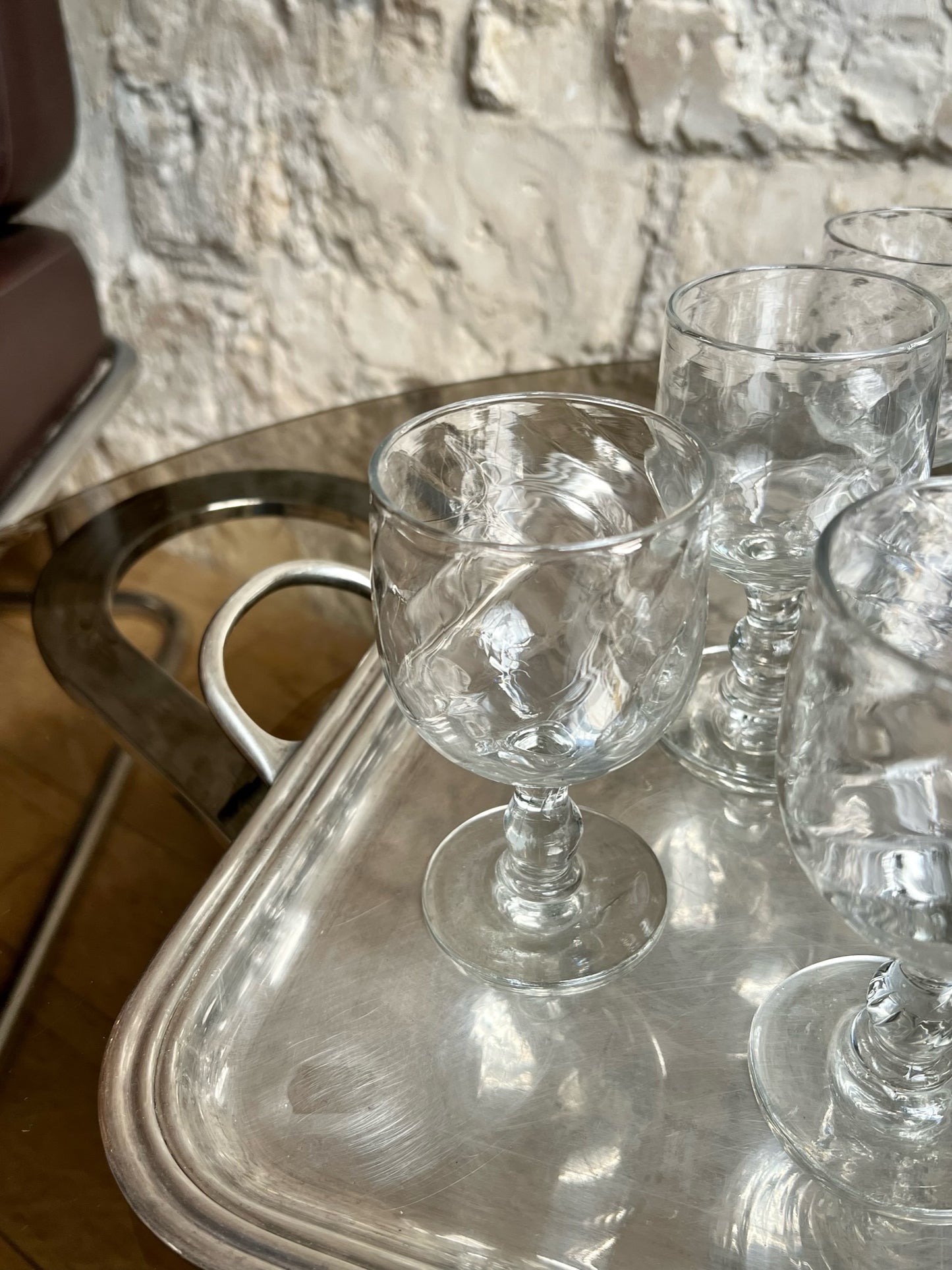 service 8 verres à vin, ballon, verre soufflé