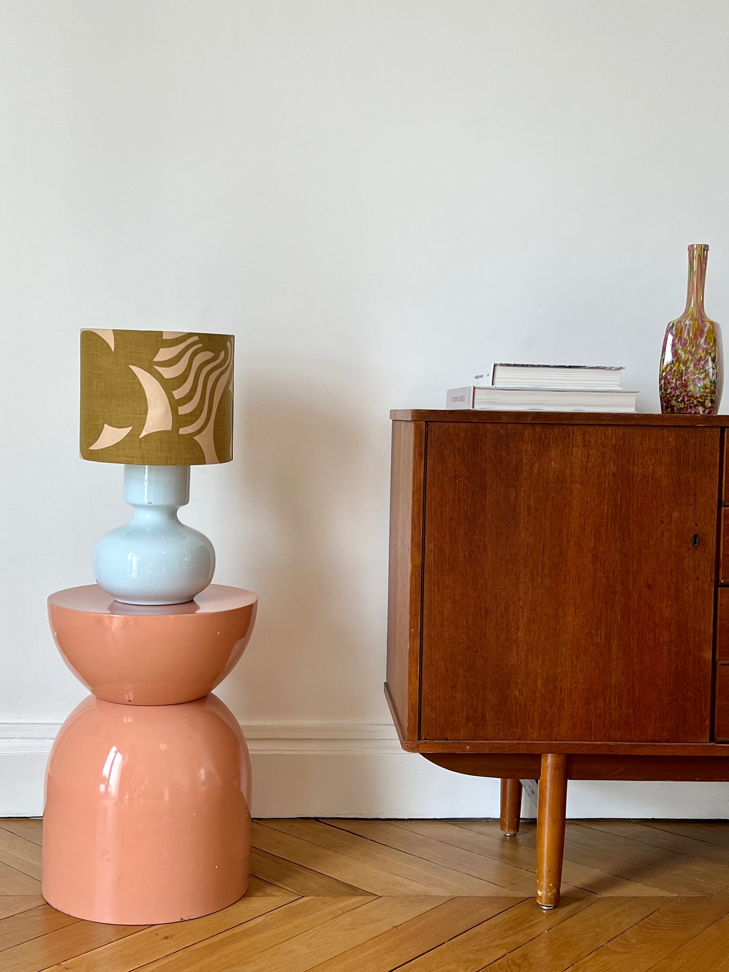 lampe à poser, abat-jour 70's