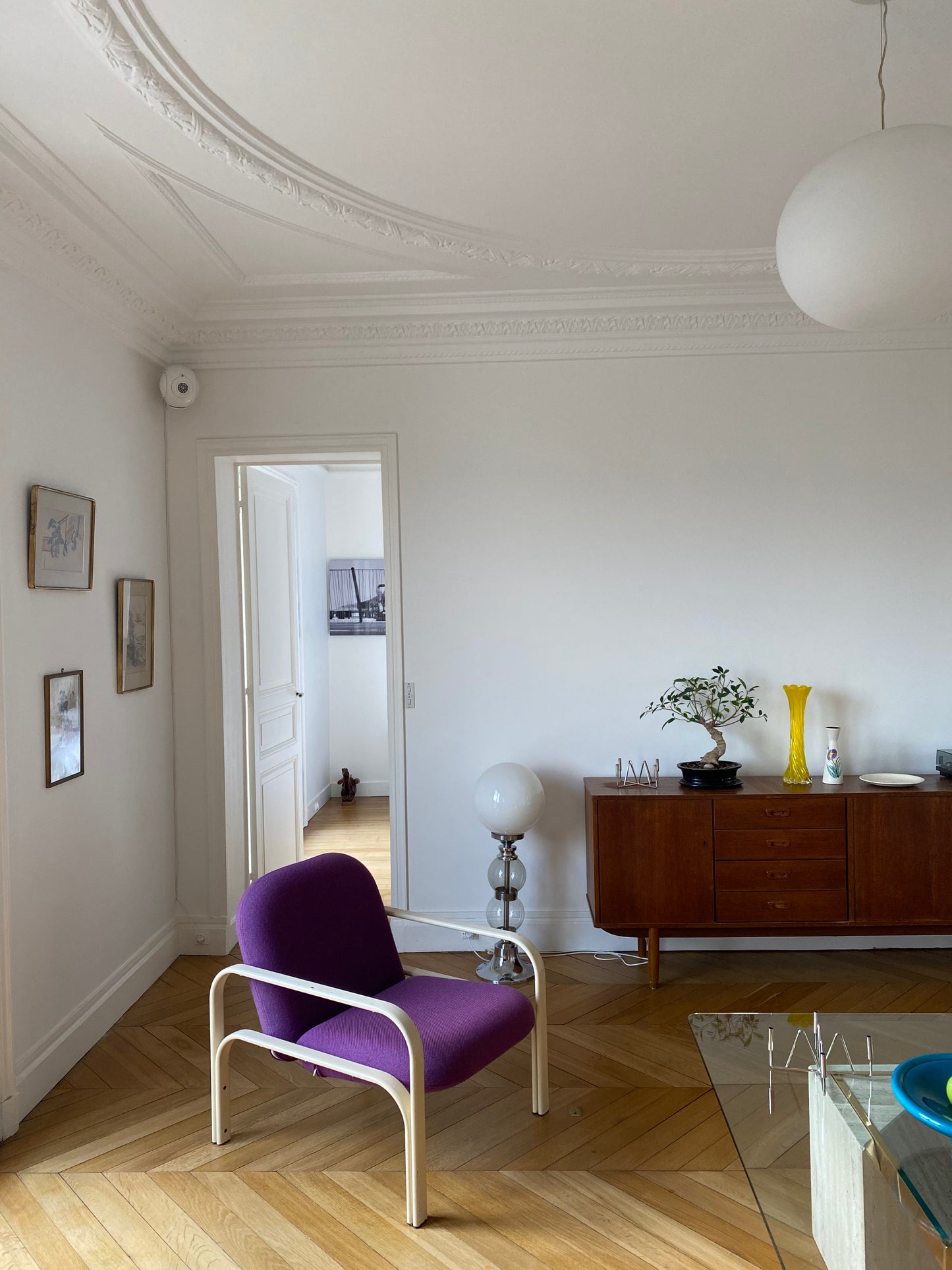 fauteuil 70's violet