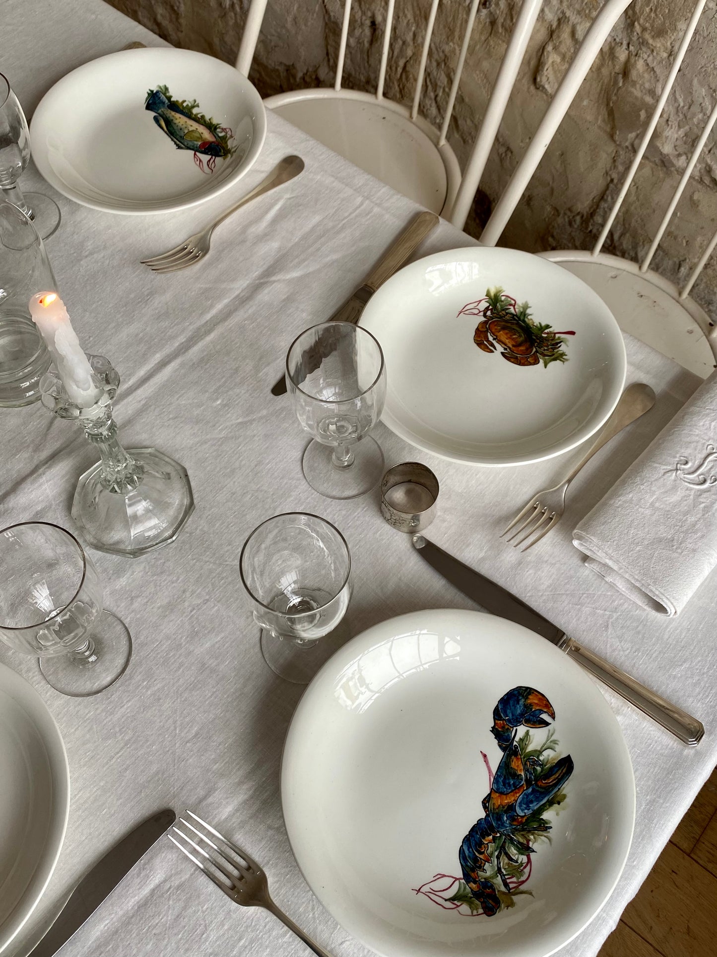 service de table - soupe de poisson