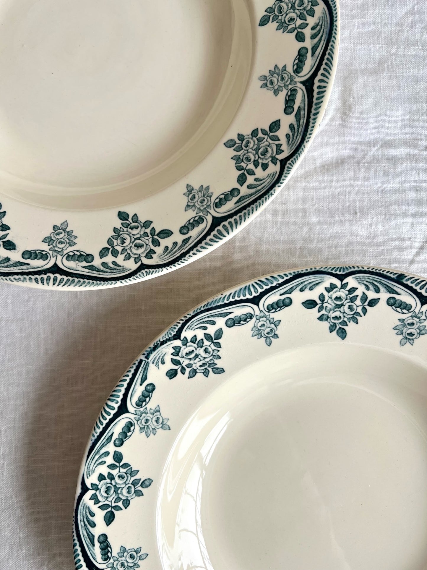 duo assiettes fleurs bleues, H.B & Cie