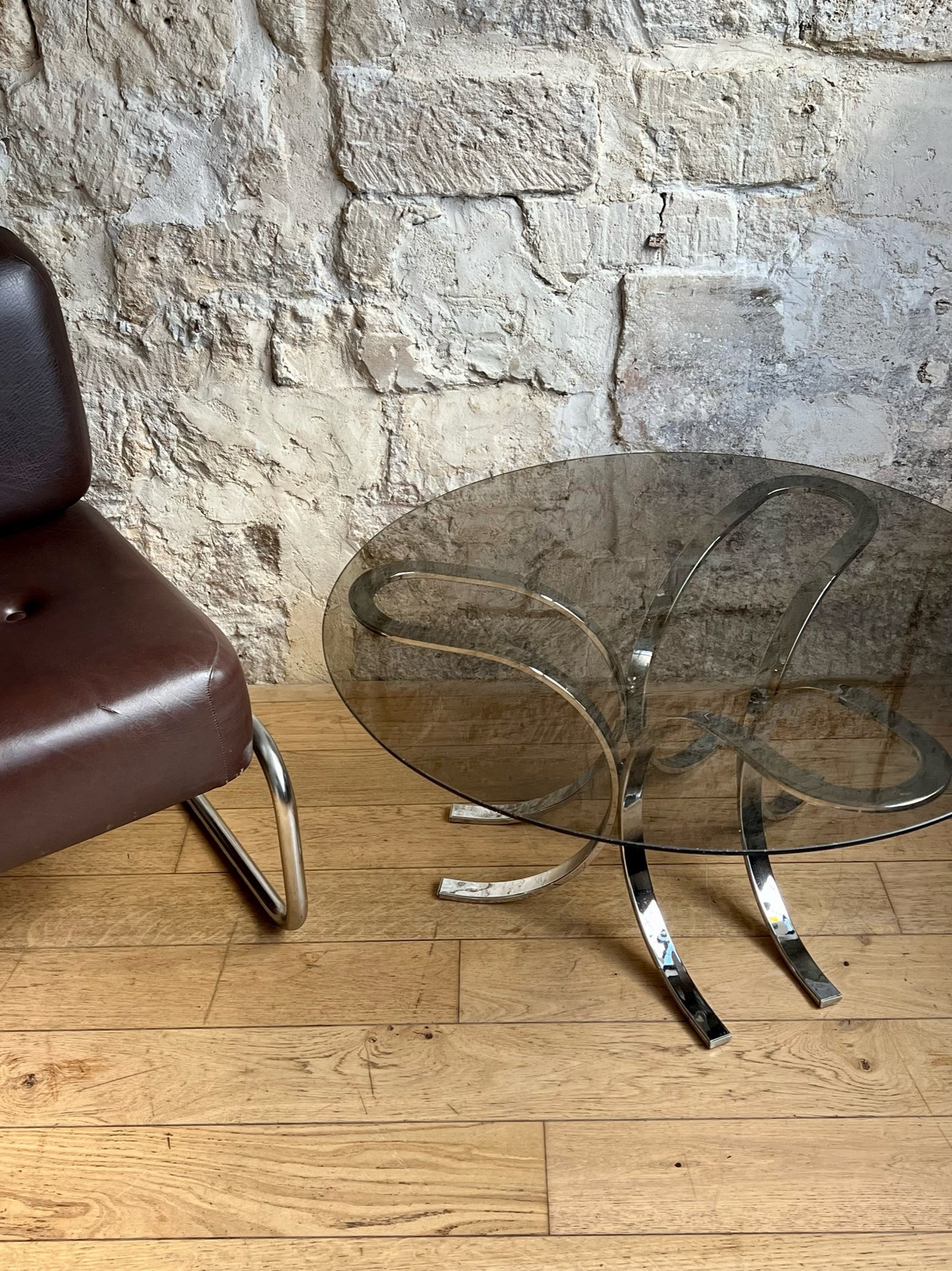 table basse en verre fumé