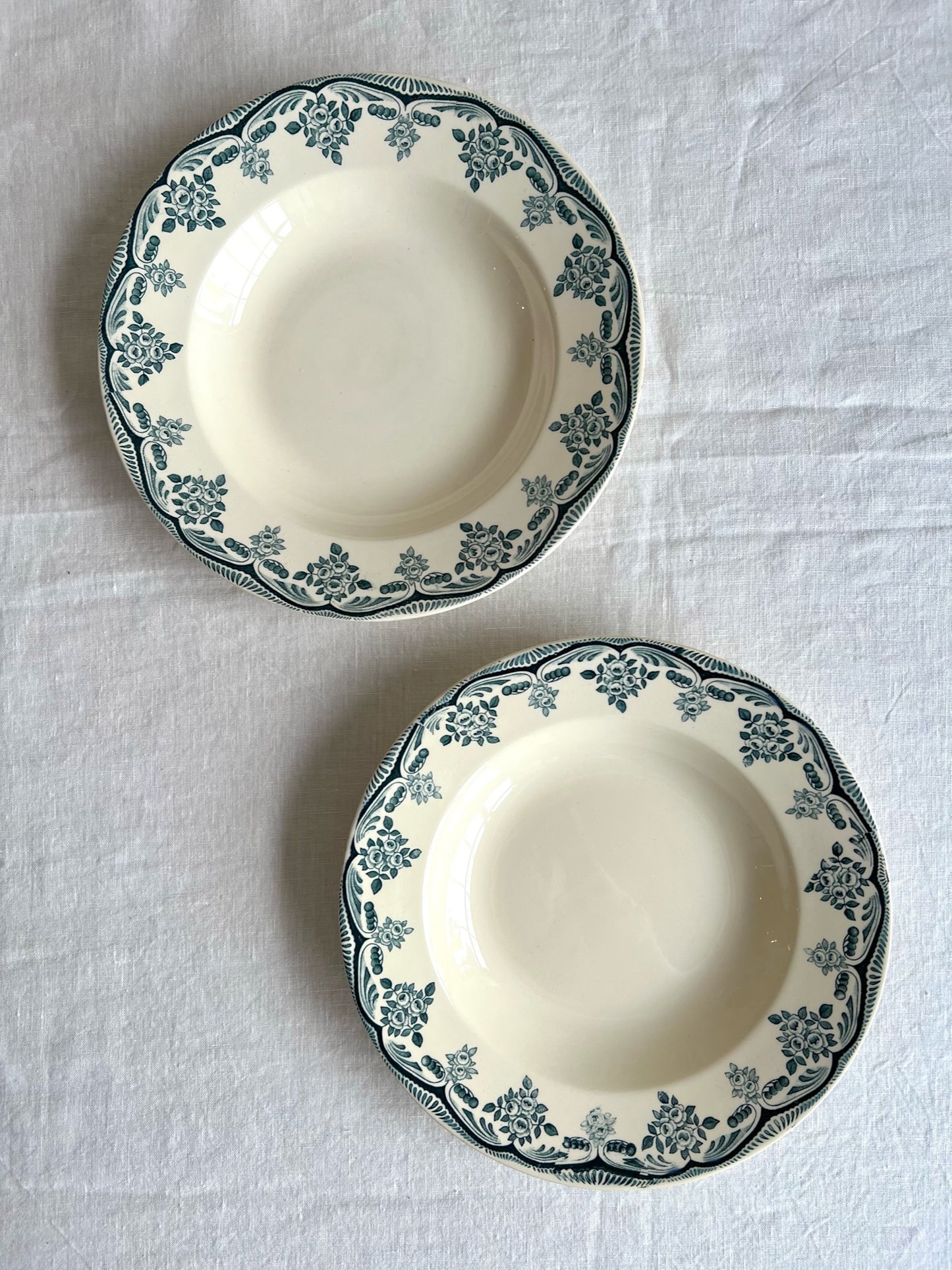 duo assiettes fleurs bleues, H.B & Cie