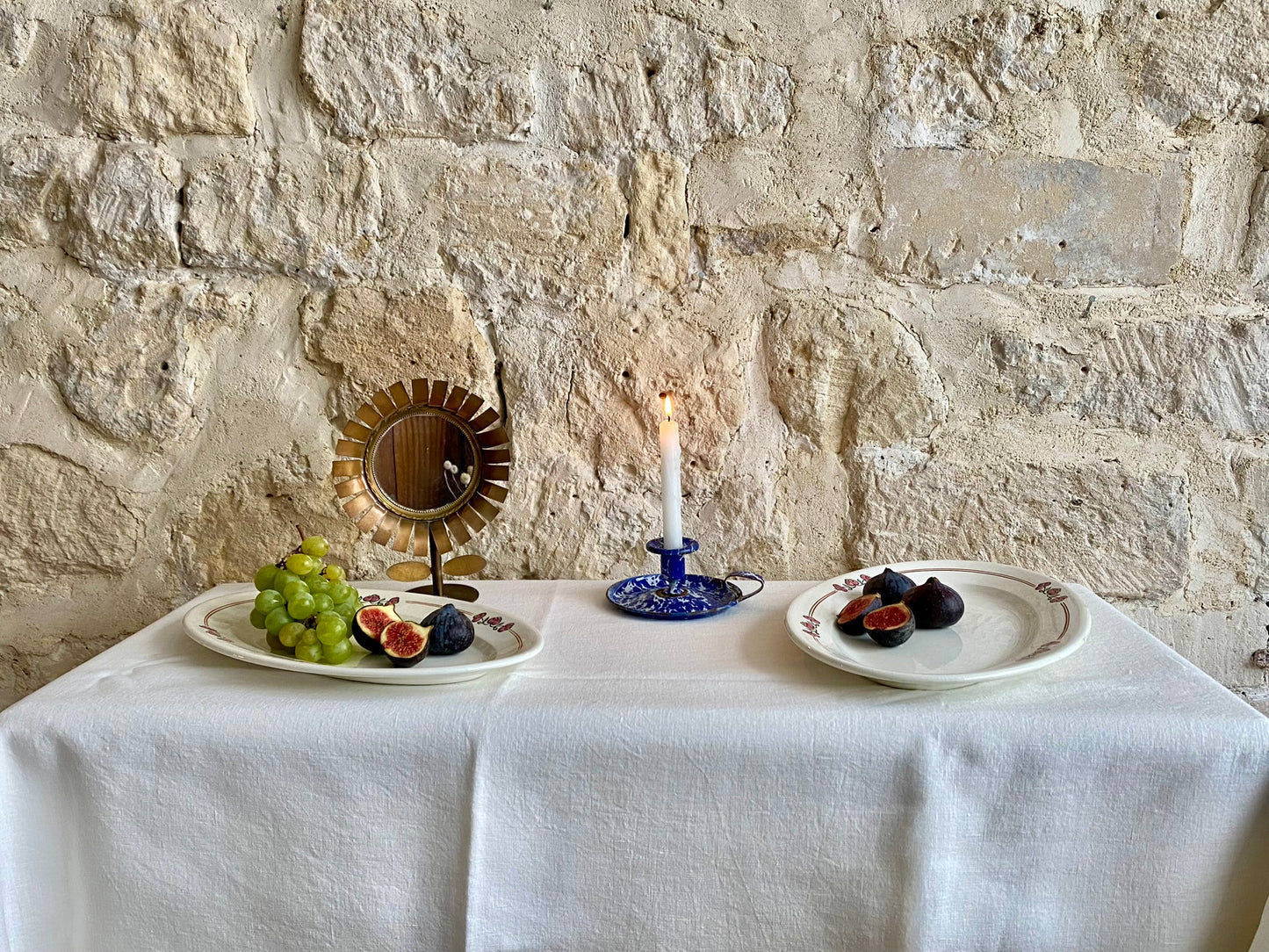 paire de plats ovales en faïence