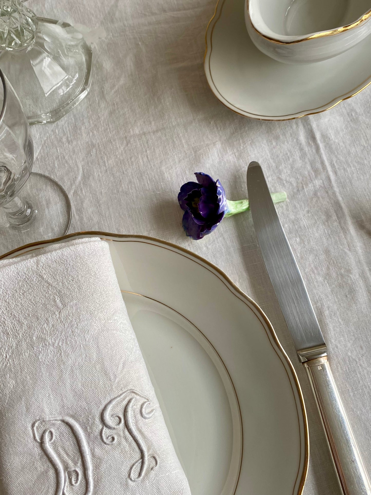 serviettes en coton ancien