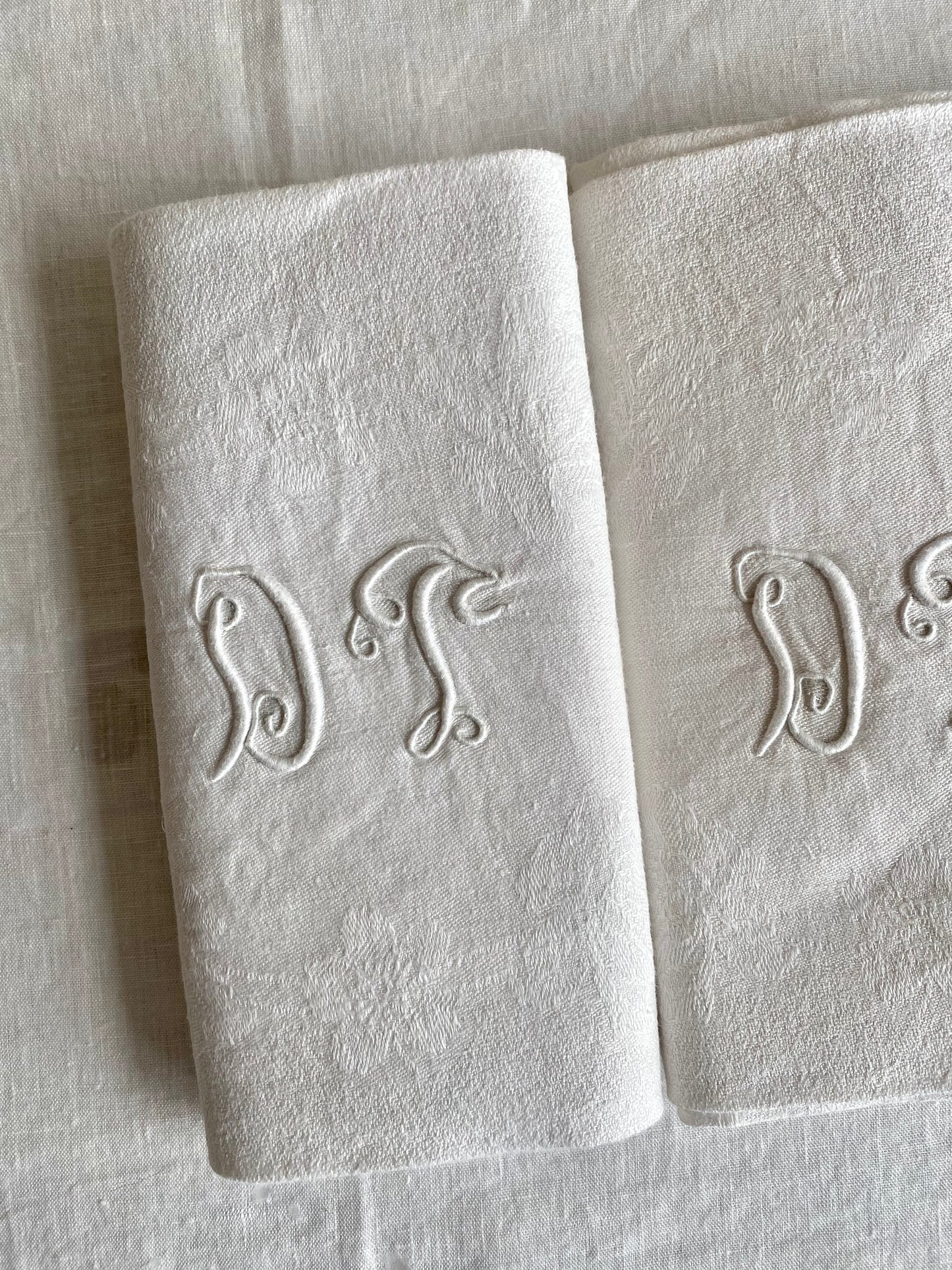 serviettes en coton ancien
