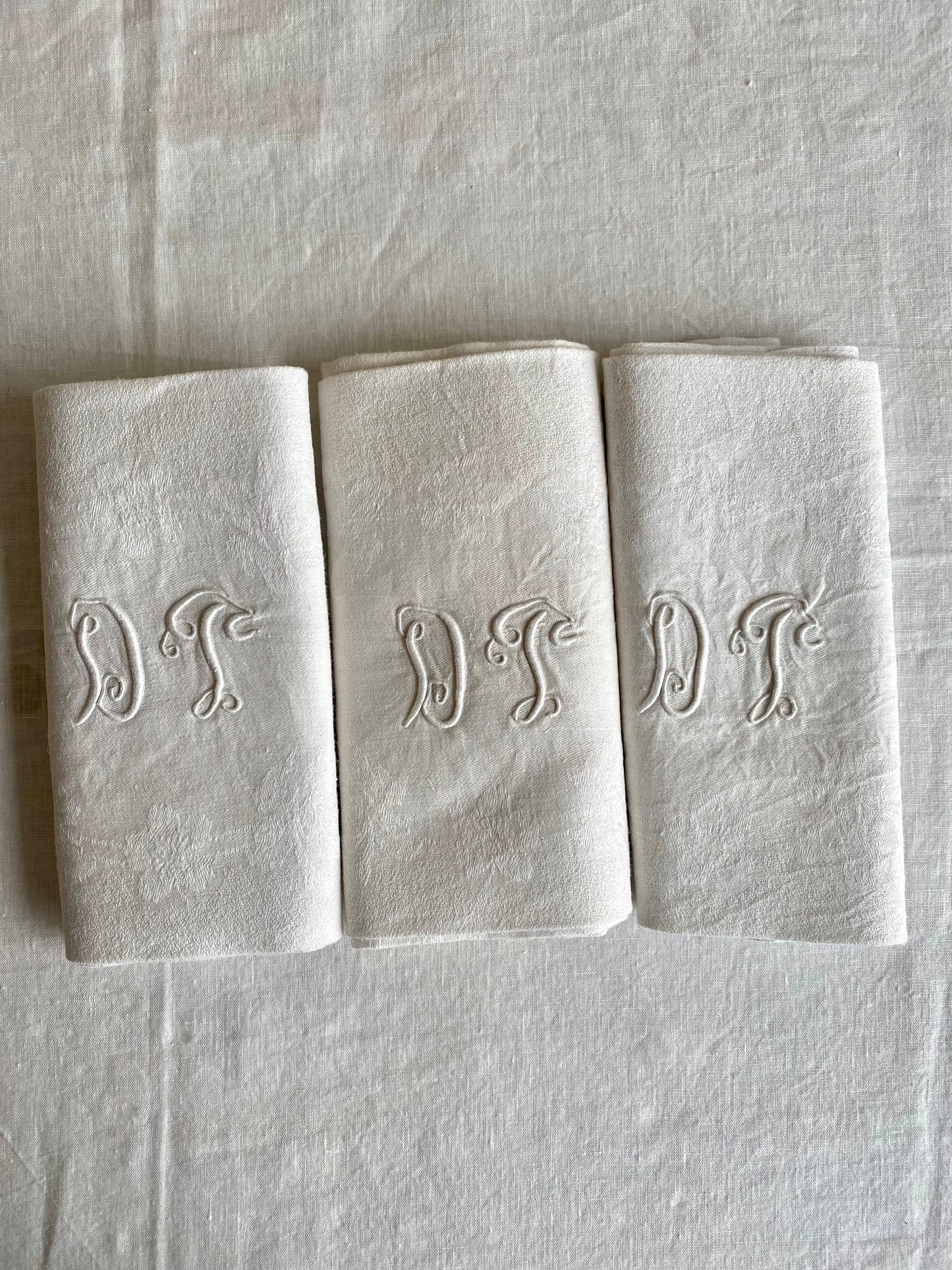 serviettes en coton ancien
