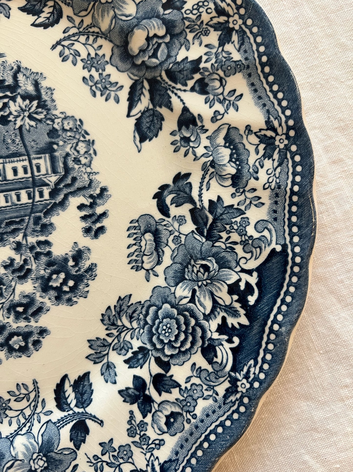 service anglais, décor bleu