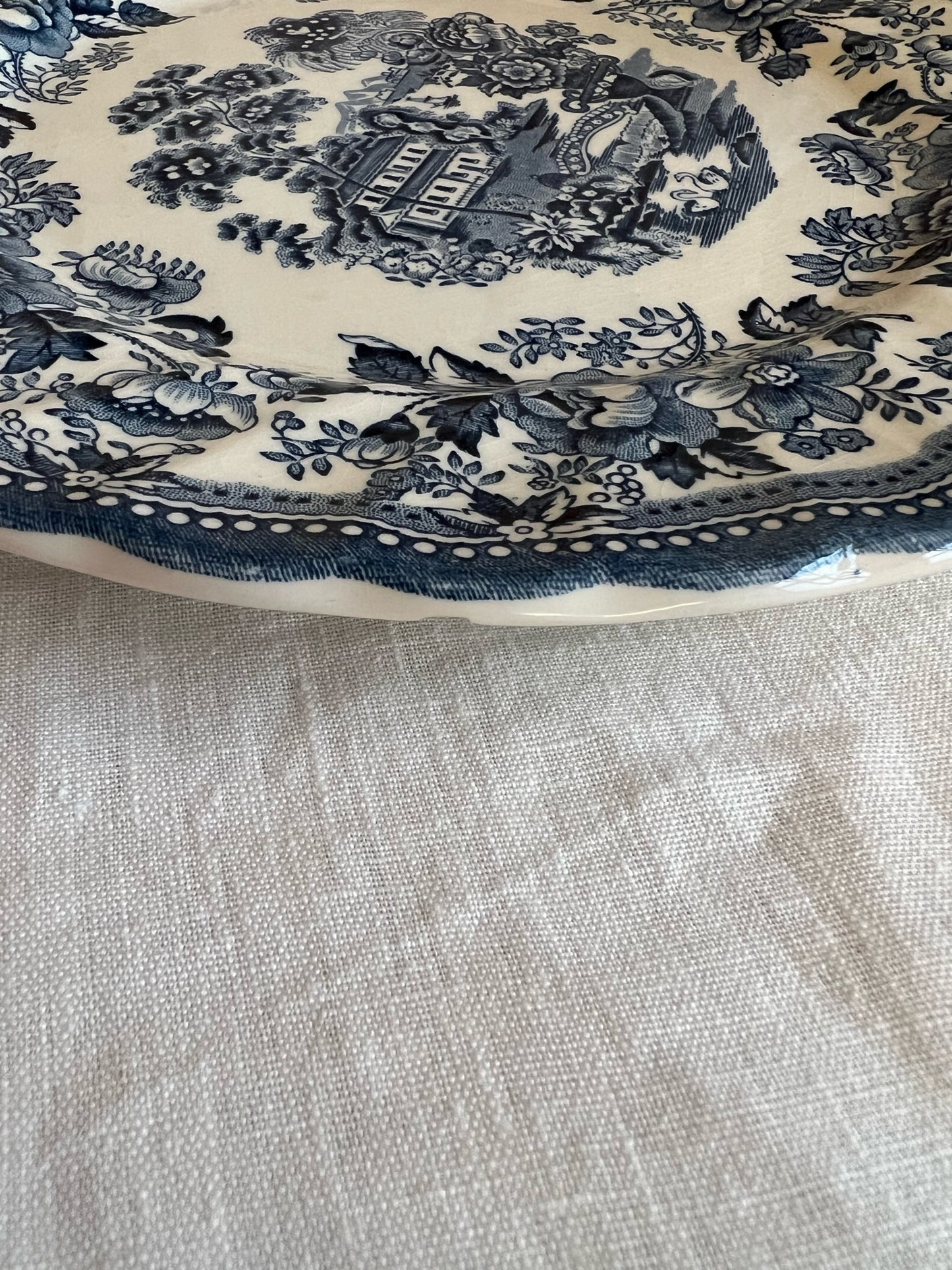 service anglais, décor bleu