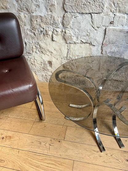 table basse en verre fumé