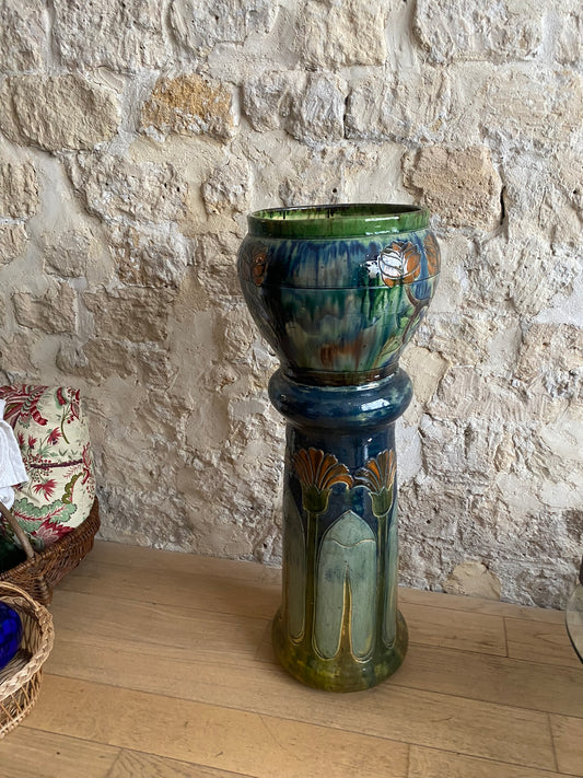 pot pour plante émaillé 1900